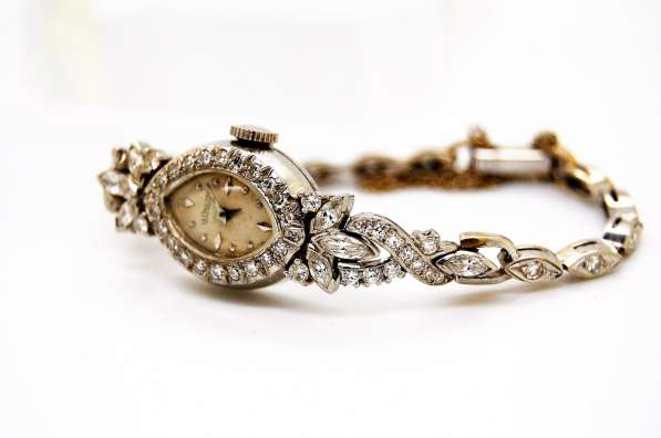 Женские часы LeCoultre (золото+платина) с бриллиантами в Москве фото 6