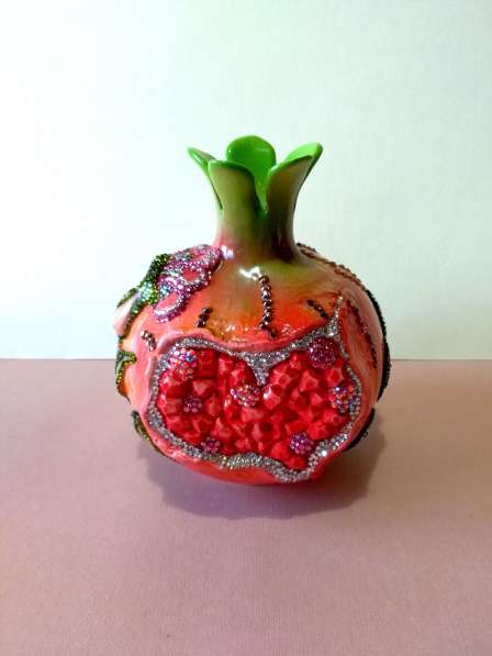 Керамическая ваза "Гранат", инкрустированная стразами в Краснодаре фото 5