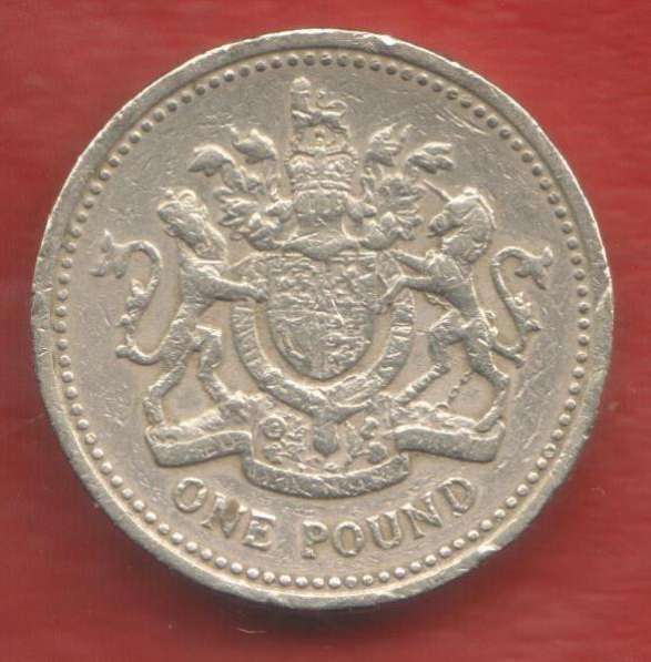 Великобритания Англия Елизавета II 1 фунт 1983 Большой герб