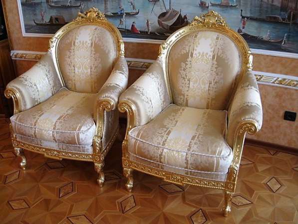 Кресла из сусального золота Turri Otello Италия в Москве фото 3