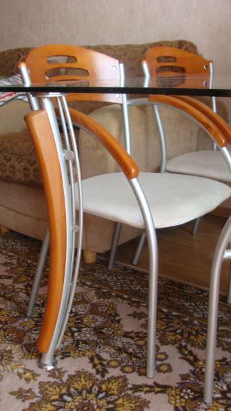 Продам стол со стеклянной столешницей и стулья в Томске фото 5