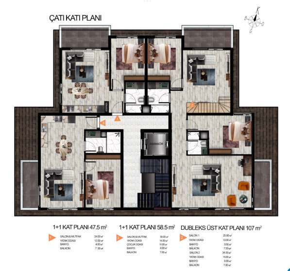 2-к. квартира 47м² Турция, Анталья, Алтынташ в фото 7