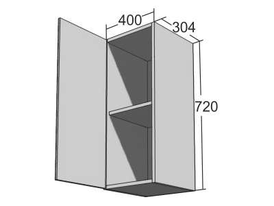 Навесной шкаф ШВ-40 Вишня ЕвроМебель в Новокузнецке