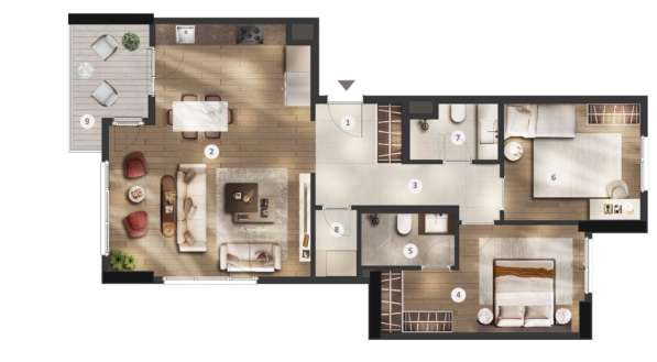 3-к. квартира 103м² Турция, Стамбул, Пендик в фото 10