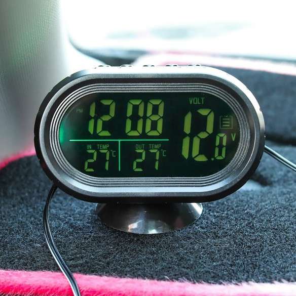 Часы-термометр в авто VST-7009V