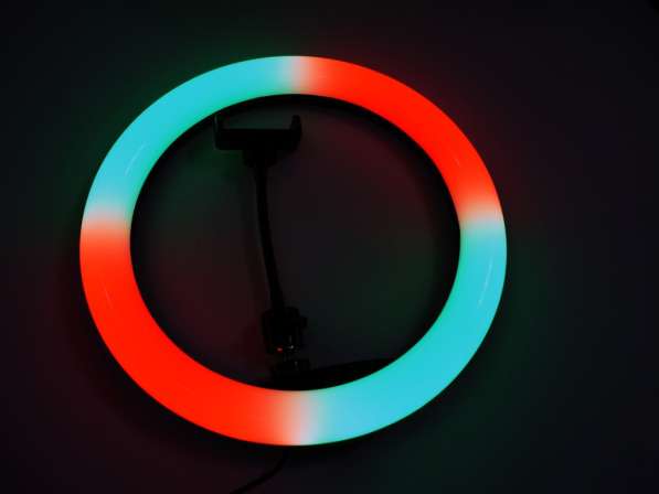 Кольцевая LED лампа RGB MJ33 33см 1 крепл. тел USB в фото 12