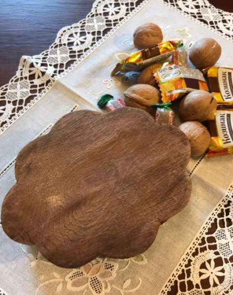 Вазочка конфетница деревянная резьба по дереву. Винтаж в Москве фото 3