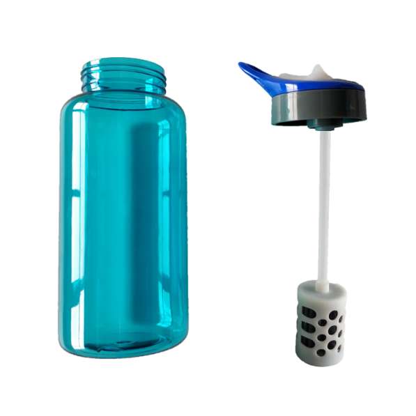 Large capacity outdoor sports filter water bottle