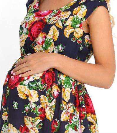 Платье I love mum "Павлина" с цветами для беременных и кормящих мам в Красноярске