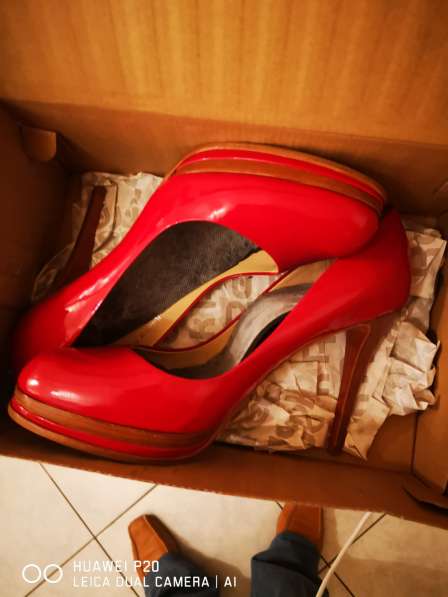 Красные жен туфли 39 Итал. размер в фото 4