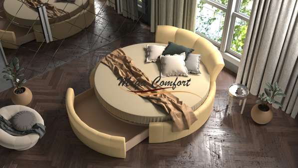 Круглая интерьерная кровать «Жемчужина» в Москве фото 3