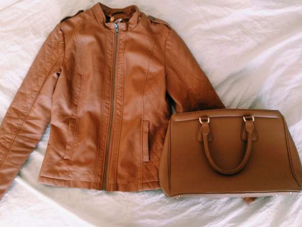 Кожаная куртка + сумка