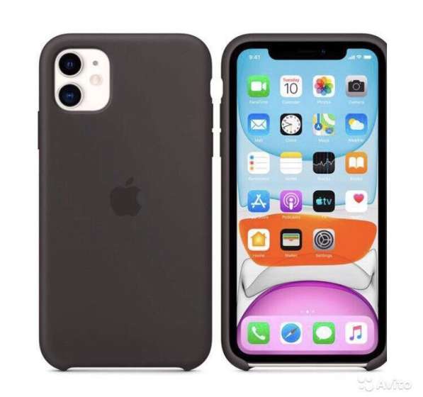 Чехол Apple для iPhone 11, черный, силиконовый в Самаре