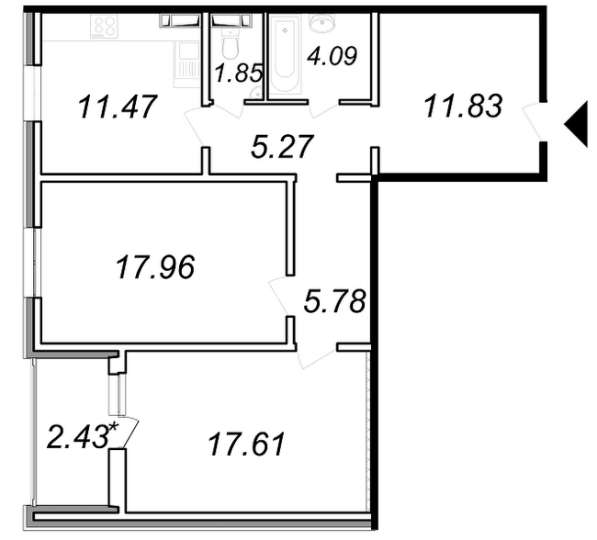 Продам без комиссии 2-кв.75 кв.м.ЖК Кристер Град.Виноградарь в 