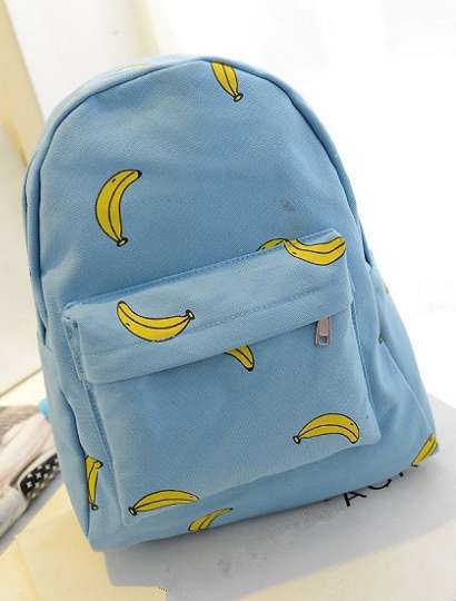 Рюкзак городской голубой бананы Banana