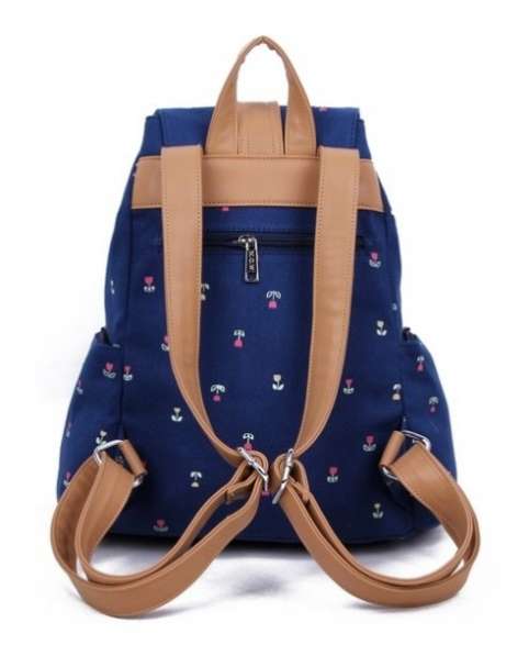 Рюкзак синий для элегантной девушки в фото 3