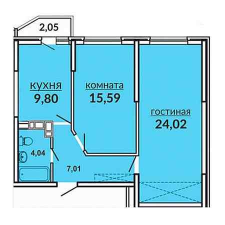Продам 2 к. квартиру 62 кв. м. ул. К. Россинского