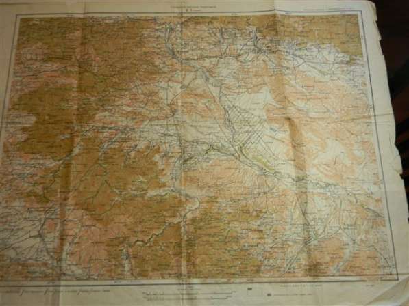 Топокарта(топографическая карта)Тифлис Е-7 1929г и К-38 1934 в фото 21