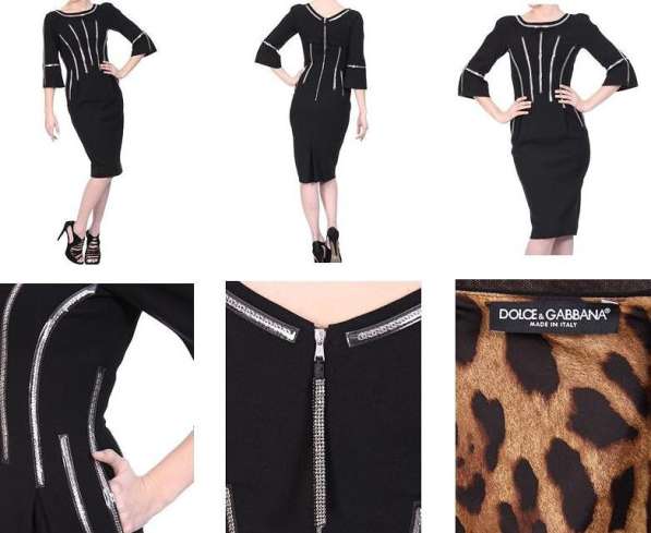 Платье новое Dolce&Gabbana Италия размер S 42 чёрное стразы