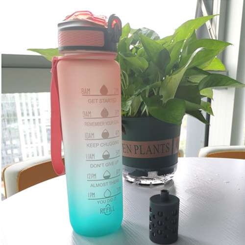 Large capacity color frosted plastic motion filter bottle в 