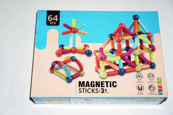 Magnetic Sticks Магнитный конструктор 64pcs в фото 7