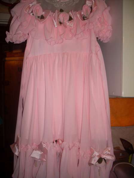 Детское праздничное розовое платье на девочку 6-8 лет в Москве фото 6