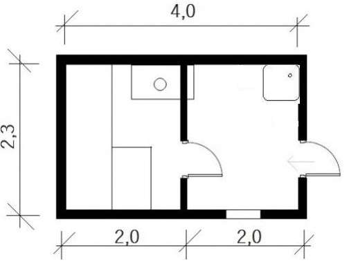 Каркасная мобильная баня 4x2,3 в Москве фото 4