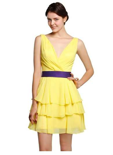 Коктельное платье лимонно-желтое JSSHAN размер S в Москве