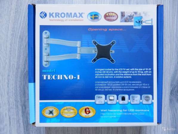 Кронштейн для тв 15-22 Kromax Techno-1