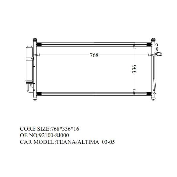 Радиатор кондиционера NISSAN TEANA