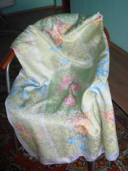 Нежно-салатовая ткань для шторы "Бабочки" в Тамбове