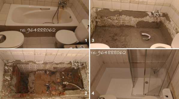 Substituição Banheira por Duche в фото 14