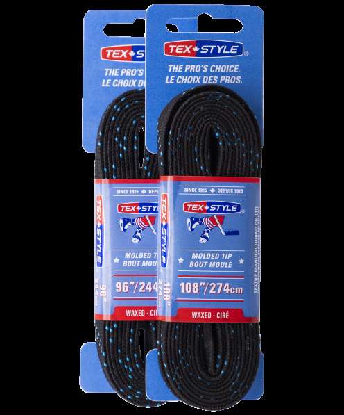 Шнурки для коньков с пропиткой W918, пара, 2,74 м, черные