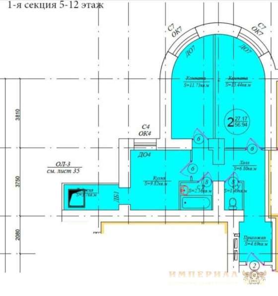 Продам двухкомнатную квартиру в г.Самара.Жилая площадь 57 кв.м.Этаж 8.Дом кирпичный. в Самаре