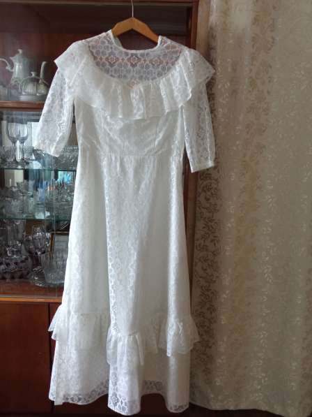 Платье белое длинное размер 44 в фото 5