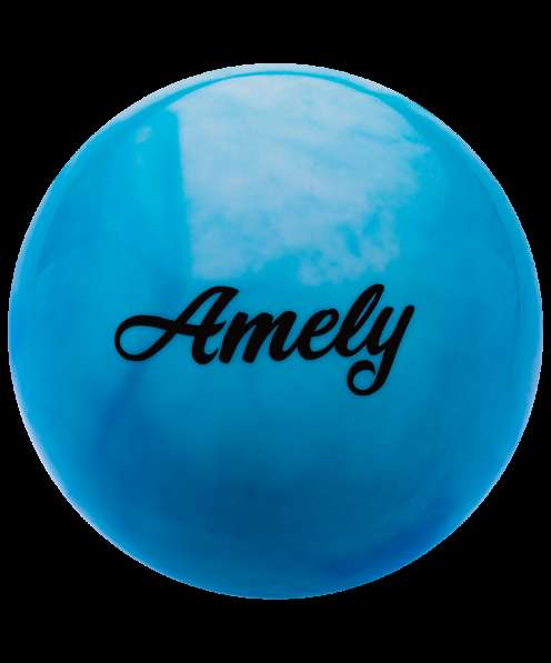 Мяч для художественной гимнастики AGB-101, 15 см, синий/белый в Сочи