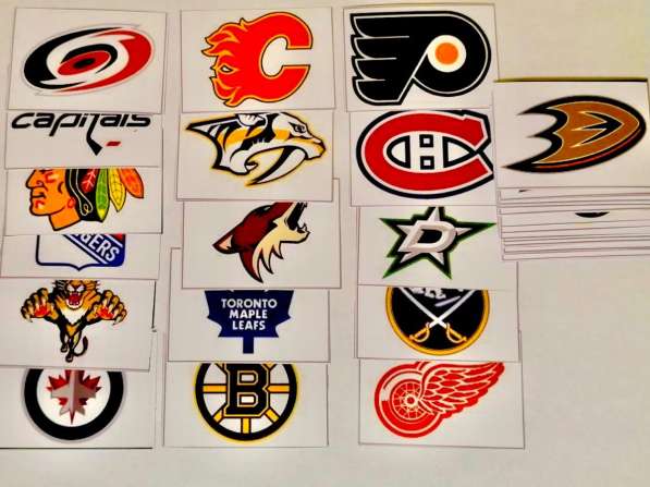 Наклейки или магниты с изображение клубов NHL