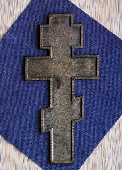 Старообрядческий киотный крест с эмалями. Русский Север, 18в в Санкт-Петербурге фото 11