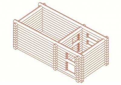 Cруб бани из оцилиндрованного бревна в Екатеринбурге