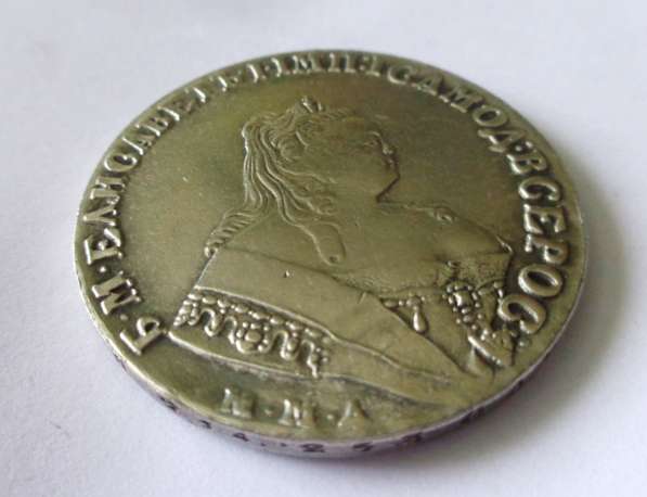 Рубль елизаветы 1749 год серебро ммд