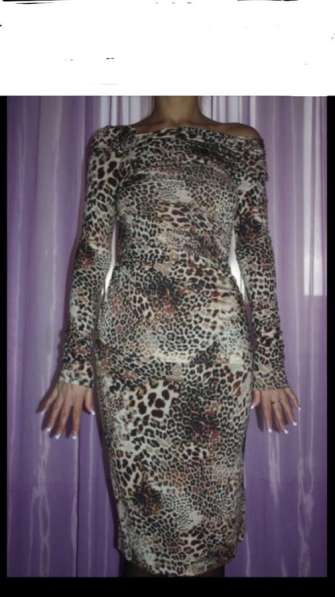 Платье новое Blumarine Италия М 46 леопард шерсть миди тепло