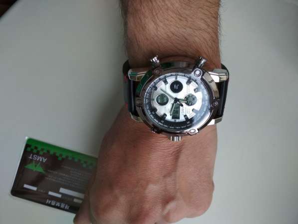 Большие часы AMST-3022 с кожаным ремешком в Омске фото 5