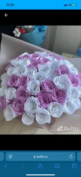 Цветы из атласных лент