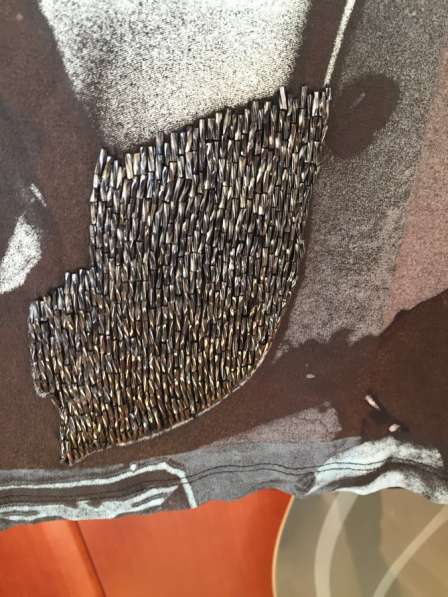 Платье туника Gaudi М 46 S чёрная принт рисунок бисер нашит в Москве фото 7