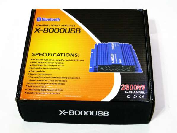 Усилитель X-8000USB Bluetooth, USB,FM,MP3! 2800W 4х канальны в фото 3