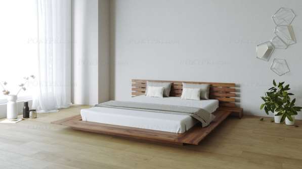 Двуспальная интерьерная кровать «Самурай» в Москве