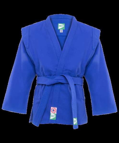Куртка для самбо JS-302, синяя, р.4/170 в Сочи фото 3