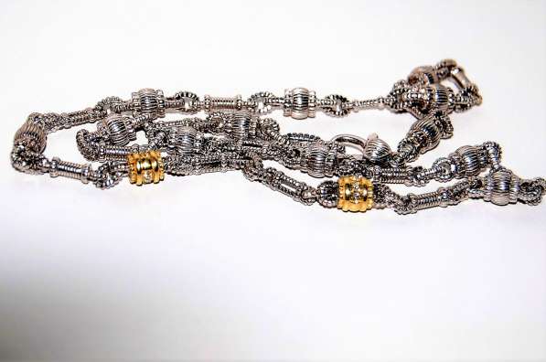 Ожерелье Judith Ripka с бриллиантами. Серебро и золото 18k в Москве фото 12