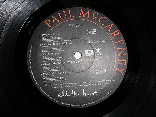 Пластинка виниловая Paul McCartney ‎– All The Best в Санкт-Петербурге