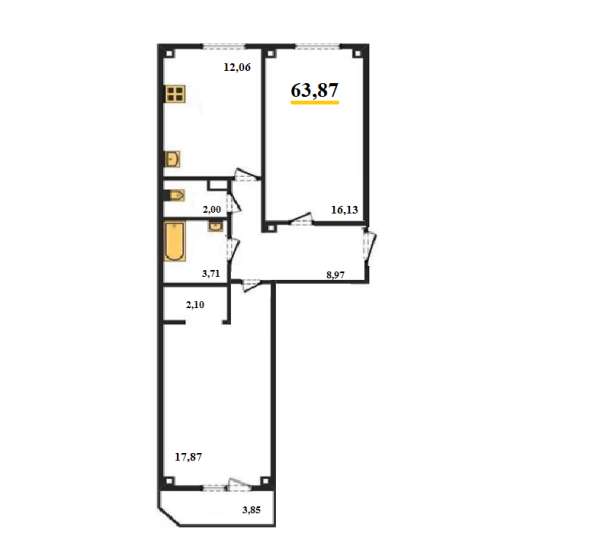 2-квартира Дом Комфорт-класса, сдан. Первоуральск в Первоуральске фото 7